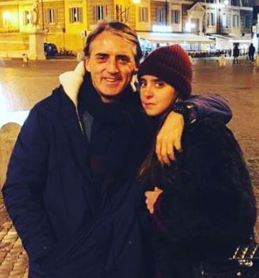 Camilla Mancini with her father Roberto Mancini.